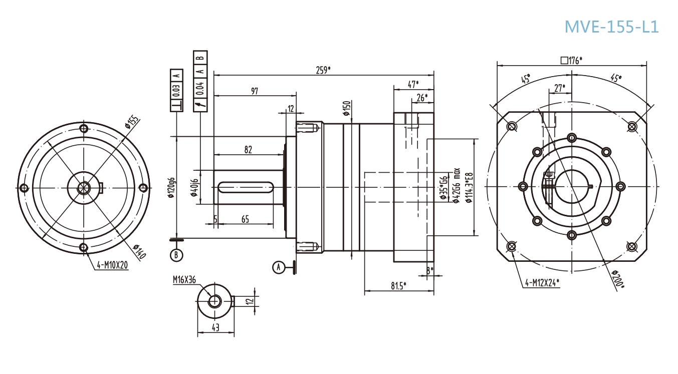 MVE-155-L1系列精密行星减