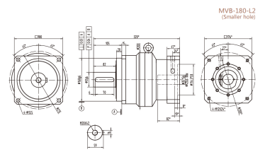 MVB-180-L2系列精密行星减速器型号尺寸与图纸