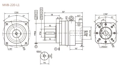 MVB-220-L1系列精密行星减速器型号尺寸与图纸