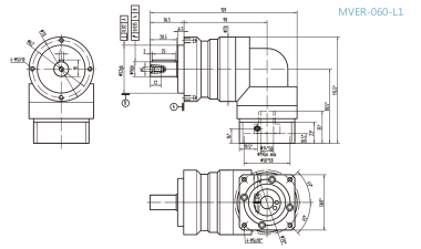 MVER-060-L1系列精密行星减速器型号尺寸与图纸
