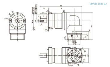 MVER-060-L2系列精密行星减速器型号尺寸与图纸