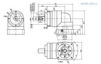 MVER-120-L1系列精密行星减速器型号尺寸与图纸