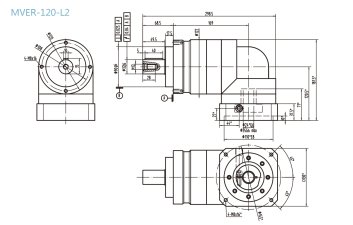 MVER-120-L2系列精密行星减速器型号尺寸与图纸