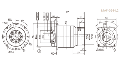 MAF064L2系列行星减速器型号_尺寸_图纸