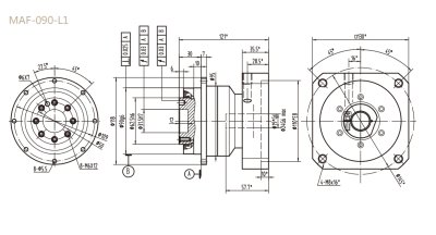 MAF090L1行星减速机系列型号_尺寸_图纸