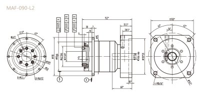 MAF090L2精密行星减速器型号_尺寸_图纸