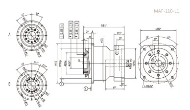 MAF110L1精密行星减速器型号_尺寸_图纸