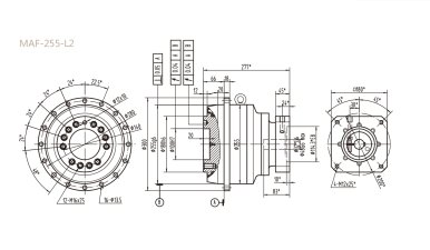 MAF255L2精密行星减速器型号_尺寸_图纸_参数