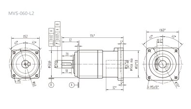 MVS060L2行星减速器型号_尺寸_图纸_参数