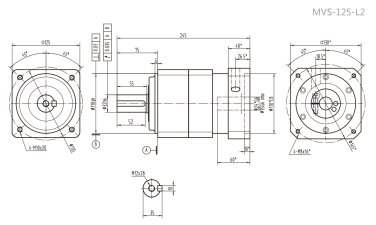 MVS125L2行星减速器型号_尺寸_图纸_参数