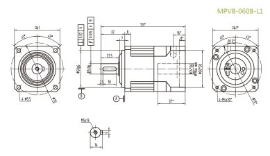 MPVB060BL1系列行星减速机型号_尺寸_图纸_参数