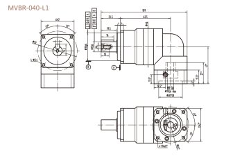 MVBR040L2行星减速机型号_尺寸_图纸_参数