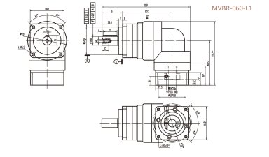 MVBR060L1精密行星减速器型号_尺寸_图纸_参数