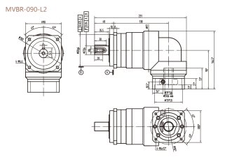 MVBR090L2精密行星减速器型号_尺寸_图纸_参数