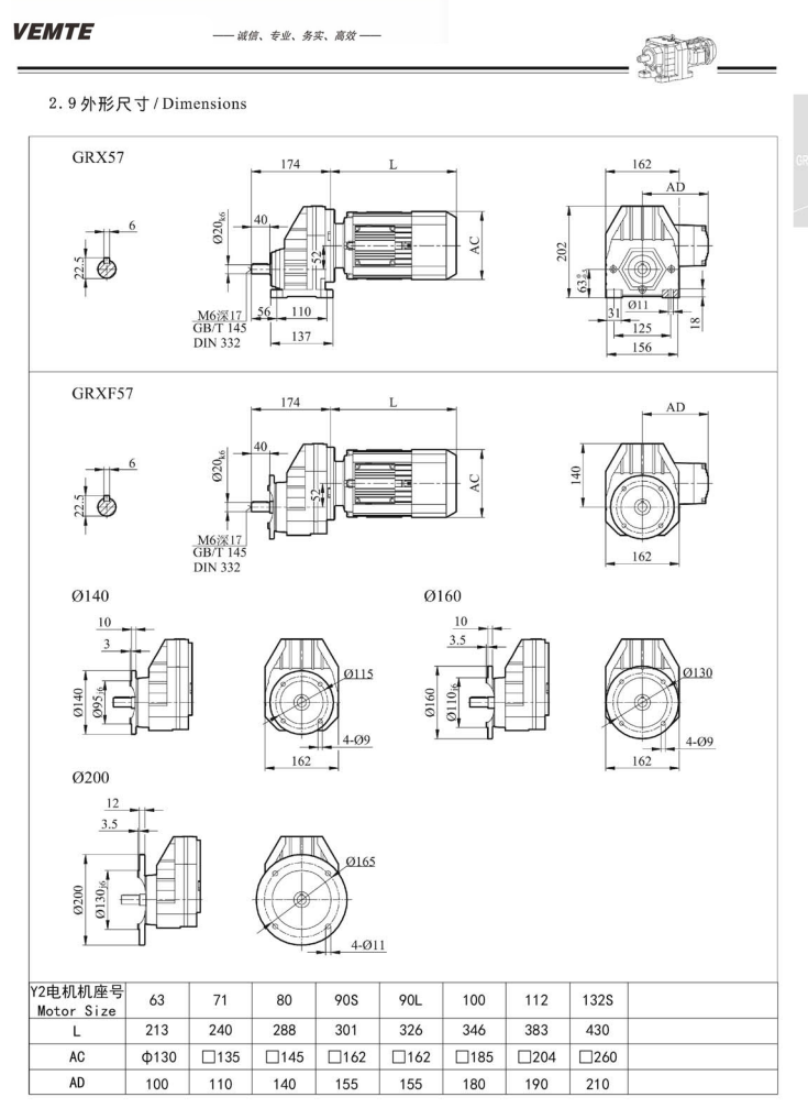 RX57减速机,RXF57减速电机,RX02减速器