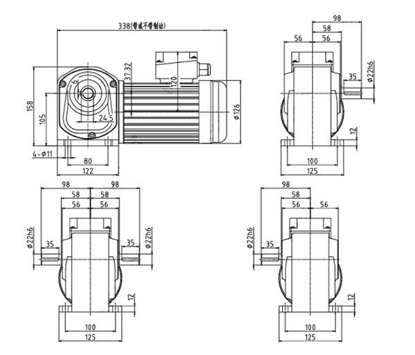 WSH22-400-S(B)减速电机 WSH22-400-S(B)减速电机