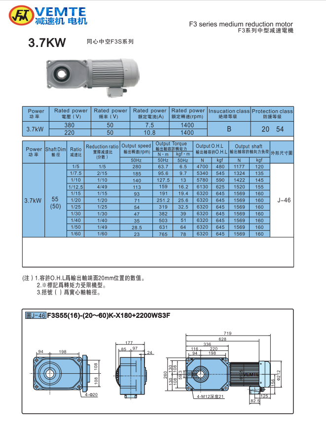 标准型3.7KW-空心轴