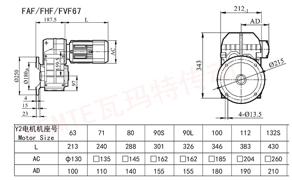 FAF FHF FVF 67减速机图纸